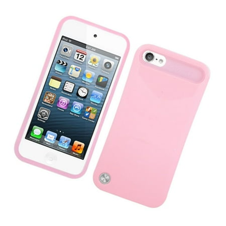 - Insten Night Glow Jelly Hard Plastic/Soft Silicone Case Cover For Apple iPod Touch 6th / 5th Gen, Pink