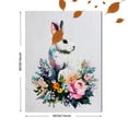 thumbnail image 3 of UXIEQU White Rabbit Colorful Flowers Canvas Print 15.75x11.81 Inches, 3 of 8