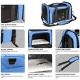 thumbnail image 5 of Transportines para gatos Transportín para perros Transportín para mascotas para gatos pequeños medianos Perros Cachorros de 15 libras, Transportín para perros pequeño aprobado por la aerolínea Tsa Lad Afortunado Sencillez, 5 of 5