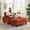 Orange, variant on Fluffy Corduroy Storage Armrest Sofa,Single Versatile Seat with Ottoman,Cup Holder,Bluetooth Speaker,USB Ports,180°Rotating Table Board,For Living Room,Bedroom and Apartment