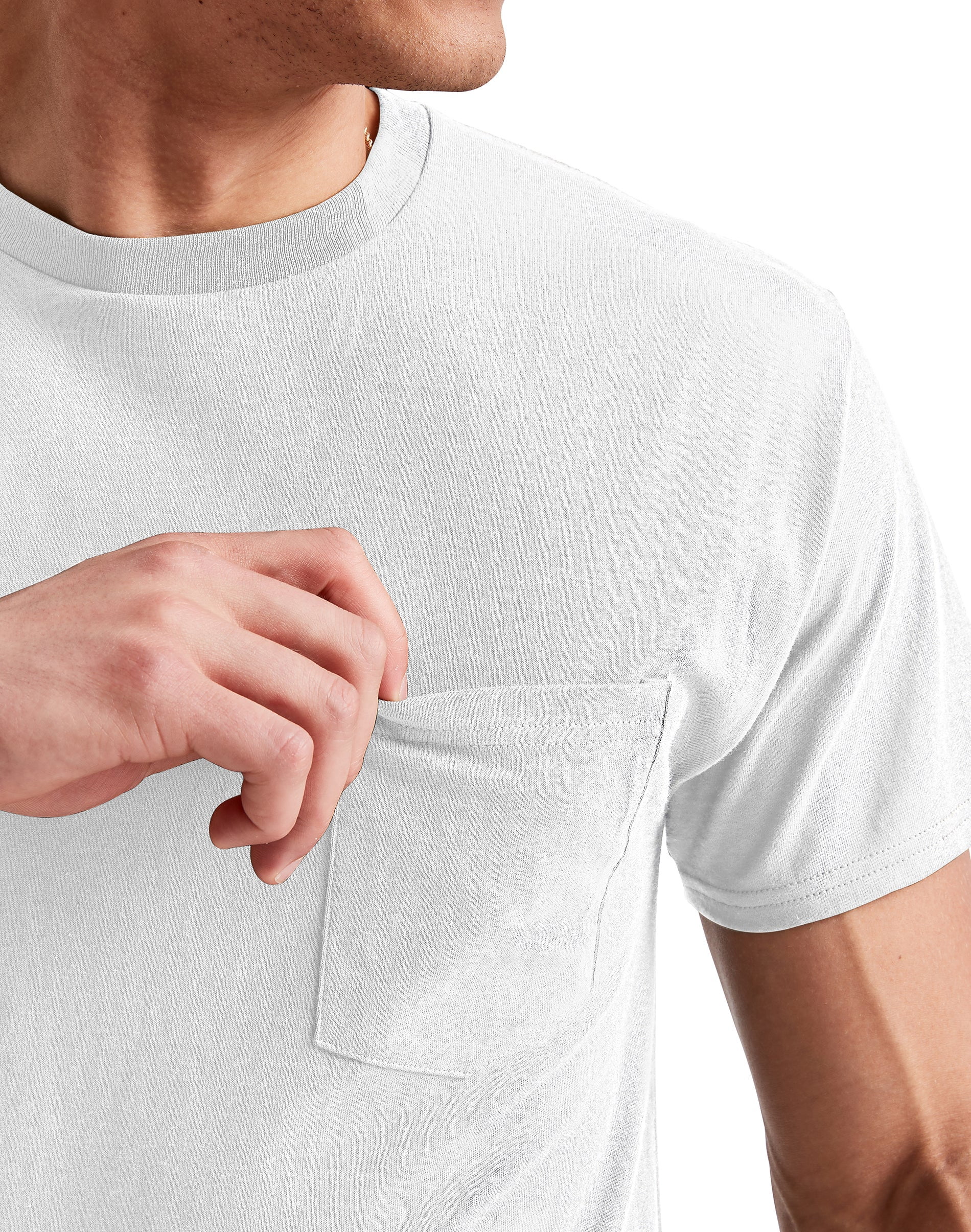 Hanes Essentials Men's Short Sleeve Pocket T-Shirt, 100% Cotton&nbsp;