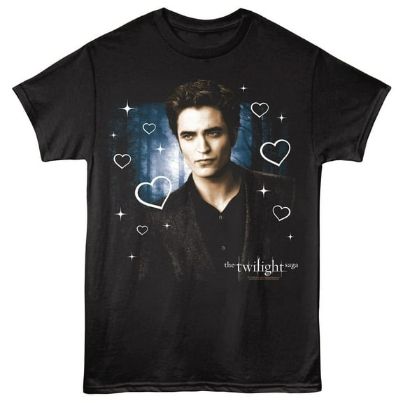 Twilight Edward Loves Forest Men's T Shirt (Black, AdultS)