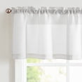 thumbnail image 3 of Curtainking Rod Pocket Valance Semi Sheer Window Valance for Bathroom 1 Panel 54" x 18" White, 3 of 10