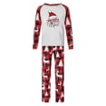 thumbnail image 3 of Matching Christmas Pajamas Soft Festival Party Sleepwear Lounge Set with Letter and Plaid Printed Red-2(Dad) M, 3 of 6