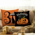 thumbnail image 2 of sruoe Halloween Pillow Case, Pumpkin Pillows Cover, Fall Pillow, Indoor Halloween Decor, Cute Ghost Spooky Halloween Throw Pillow Covers, Comfort Washable Horror Pillow Covers for Autumn, 2 of 4