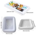 thumbnail image 3 of Inflatable Serving Bar with Drain Plug, Pool Party Buffet Drink Cooler, Ice Tray Food Drink Containers, Inflatable Ice Serving Bar, Ice Buffet Salad Serving Trays Food Drink Holder, 3 of 8