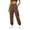 Brown, variant on Jogger Pants for Women Waterproof Windbreakers Cinch Bottom Outdoor Hiking Camping Pants with Zip Pockets(XXXXXL,Purple)