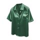 thumbnail image 2 of TaTaai Satin Inspired Cardigan Blouse, Women's Short Sleeve Loose Top, Smooth Soft Pullover, Thanksgiving Fall Wear, Holiday Party and Seasonal Attire Gift, 2 of 9