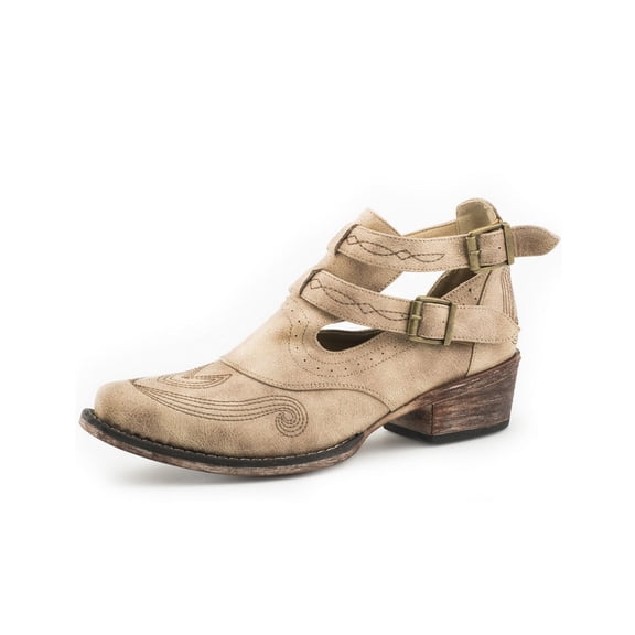 Roper Fashion Boots Womens Willa Ankle 6.5 B Tan 09-021-1567-2186 TA