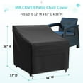 2 Pack Heavy Duty Patio Chair Covers, 600D Waterproof Outdoor Chair