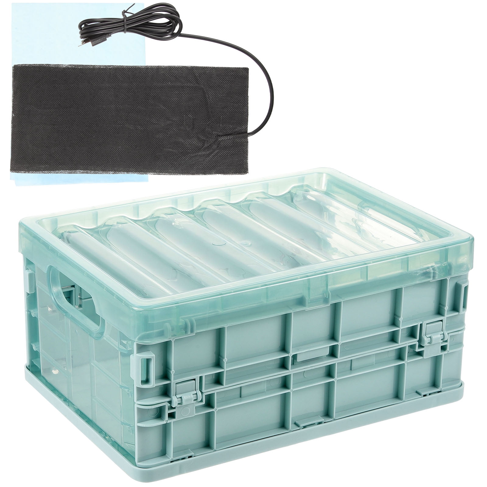 FOMIYES 1Set Plastic Parrot Brooder Box for Home Use with USB Heating Pad Foldable Assorted Color