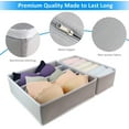 thumbnail image 3 of nine bull 4 Packs Sock Underwear Organizer Dividers Foldable Closet Organizers and Dresser Storage Basket Bins for Clothes Bras Socks, Ties, 3 of 7