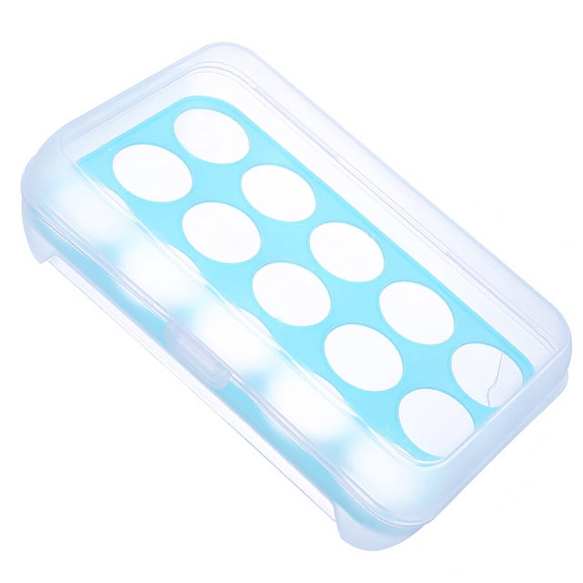 Caja de almacenamiento para refrigerador de huevos Wosthever 15 rejillas plástico anticolisión transparente