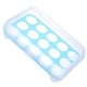 thumbnail image 1 of Billuyoard Soporte para huevos Refrigerador 15 Rejillas Bandeja para huevos Caja con tapa Plástico transparente apilable Organizadores de utensilios de cocina Azul, 1 of 6