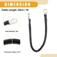 thumbnail image 4 of 1 Pcs 3/8" Lugs 1ft Cable Length Universal Battery Inverter Cable - Car 6 AWG Gauge Battery Cables Durable - Pure Copper Rubber Black, 4 of 7
