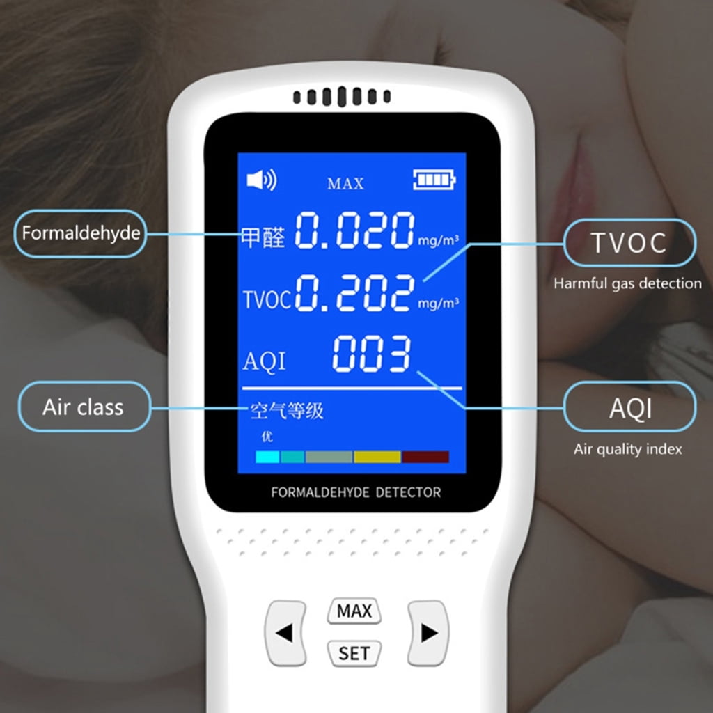 Air Quality Monitor Upgraded Tester for Formaldehyde TVOC AQI Multifunctional Air Gas Detector