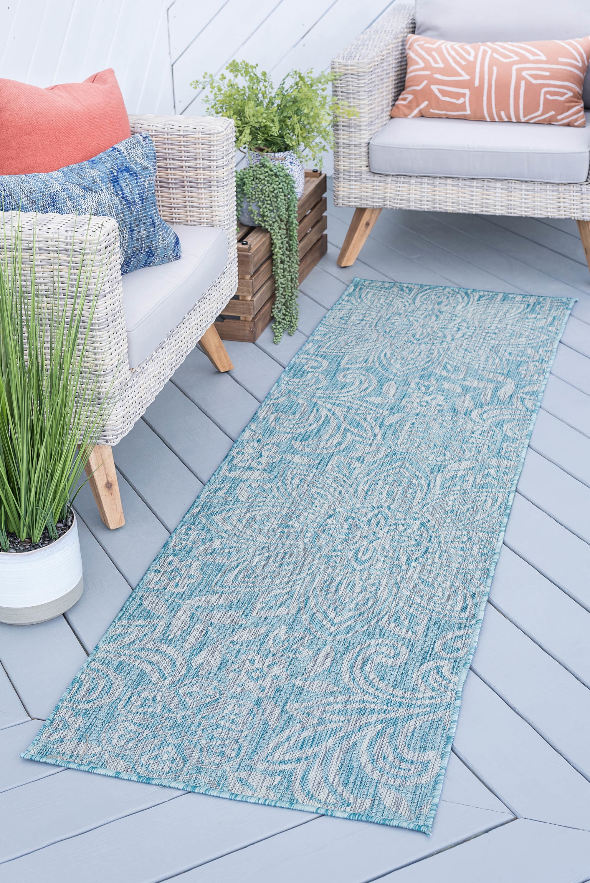 Bliss Rugs Sana Transitional Indoor/Outdoor Runner Rug