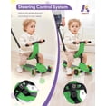 thumbnail image 3 of Scooter / Triciclo Evolutivo 5 en 1  de Equilibrio para Niños, Patinete Multifuncional Convertible con Asiento Desmontable, Guía y Luz LED, Color Verde, 3 of 5