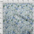 thumbnail image 3 of oneOone Cotton Flex Light Blue Fabric Floral Texture Quilting Supplies Print Sewing Fabric By The Yard 40 Inch Wide, 3 of 4