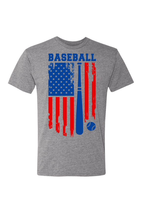 Baseball Flag Tri-Blend Tee by ThirtyFive55