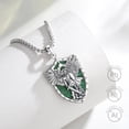 thumbnail image 2 of EUDORA 925 Sterling Silver St Michael Necklace for Women Men, Malachite Archangel Saint Michael Shield Protection Pendant, Talisman Amuletos de Proteccion Amulet Jewelry Gift for Mom Dad, 24" Chain, 2 of 9