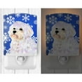 thumbnail image 2 of Caroline's Treasures SS4619CNL Maltese Winter Snowflakes Holiday Ceramic Night Light, 6x4x3", multicolor, 2 of 2