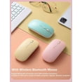 thumbnail image 5 of DFYTSJ IPad Pro 2022 11 inch 4th Generation Color TouchPad Keyboard Case with Bluetooth Mouse iPad Pro 11" 3rd 2nd Generation Cute Round Key Detachable Trackpad Keyboard Cover, 5 of 7