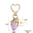 thumbnail image 5 of Farcauo 2Pcs Keychain Blue Cute Bag Charms Bag Charms for Handbags Purple Flower Strawberry Keychains for Women, 5 of 7