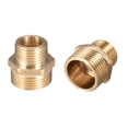 thumbnail image 1 of Conector de tubo niple hexagonal reductor 1/2" x 3/4" G macho de latón 2 piezas, 1 of 4