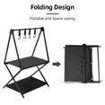 thumbnail image 2 of TFixol Étagère de Camping Portative à 3 Niveaux en Aluminium avec Crochets pour Rangement et Séchage Extérieurs, Conception Légère et Pliable pour la Randonnée, les Pique-Niques et les BBQ, 2 of 6