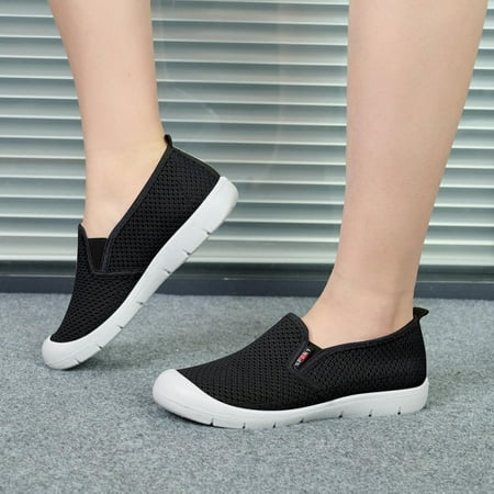 

NEGJ Ladies Shoes Lightweight Comfortable Shoe Cover Foot Flat Work Shoes Sneakers Non Slip Casual Running Shoes