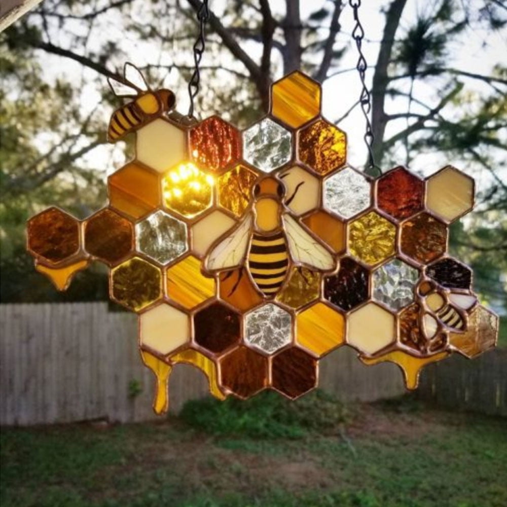 Honeycomb Honey Bee Hanging Decoration Spring Garden Kitchen Ornament Decor 