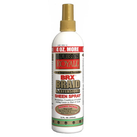 African Royale BRX Braid and Extensions Sheen Spray, 12 (Best Braid Spray For Tight Braids)
