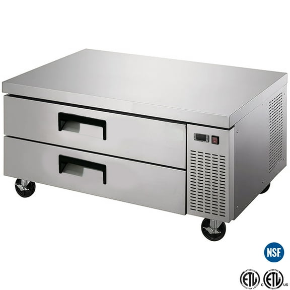 52 in. Commercial 2 Drawer Refrigerated Chef Base 34 Cu.Ft. Stainless Steel Refrigerator Chef Base, NSF Certified