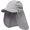 Light Grey, variant on Men Women Safari Fishing Sun Cap with Removable Flap UPF 50+ UV Protection Quick Dry Breathable Hats