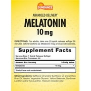 Melatonin 10mg | 60 Softgels | For Men and Women | by Sundance