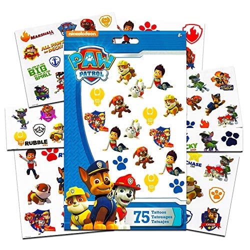 Tatuajes de PAW Patrol (75 tatuajes temporales)