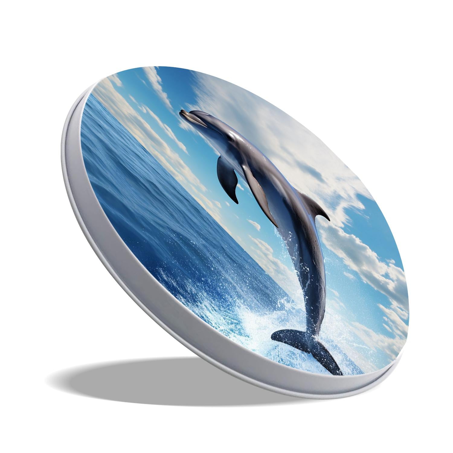 Stove Burner Covers 4 Pcs for ,dolphin jumping out of the sea Beautiful Pattern, Round Gas Stove Burner Cover 8Inch And 10Inch