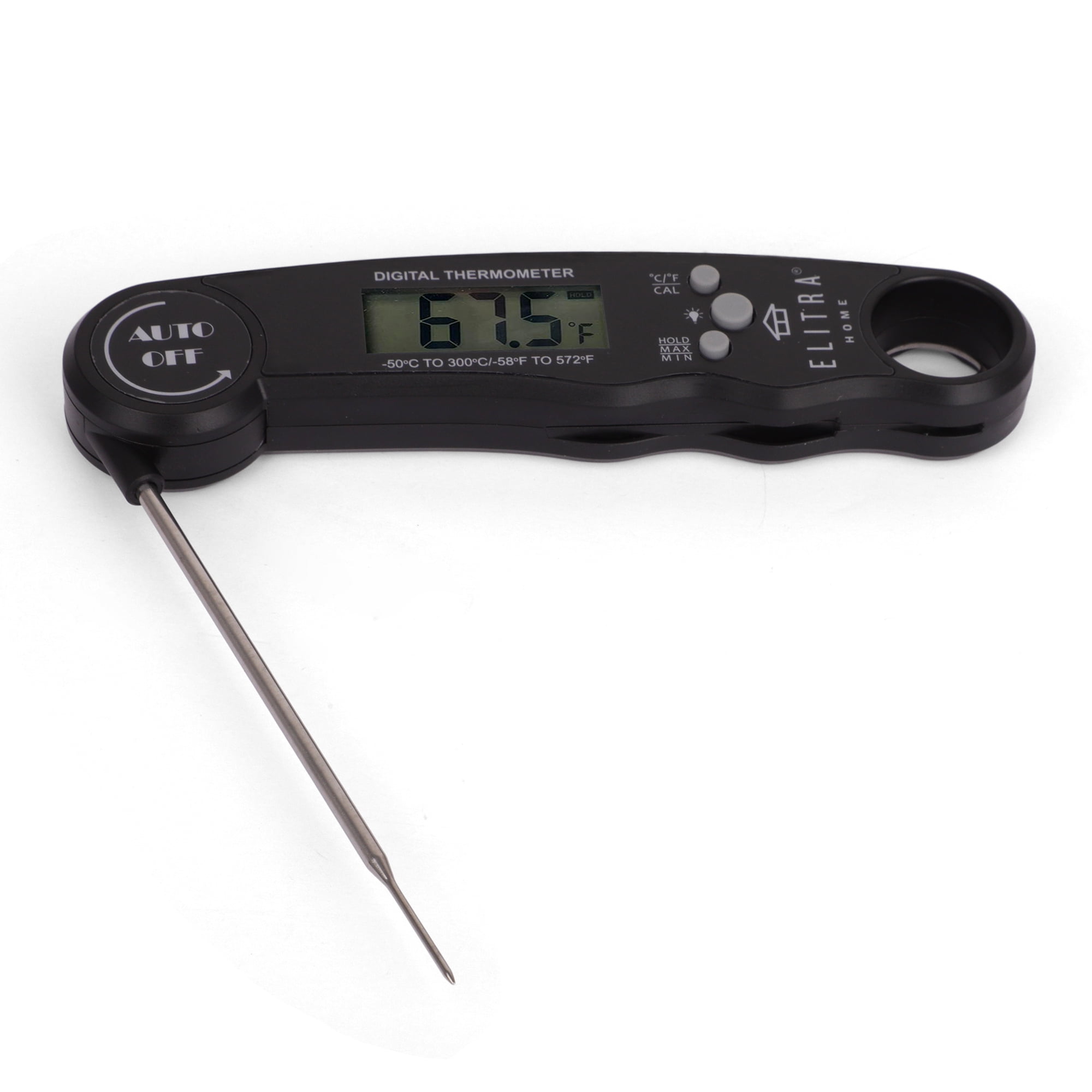 Trots zegevierend Menda City Elitra Home Instant Digital Meat Thermometer, Ultra Fast Precise Waterproof  Food Thermometer, Black - Walmart.com