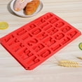 thumbnail image 2 of SShop 1pc Chocolate Moulds Silicone, 26 Compartments Chocolate Mould Square, Chocolate Mould Trays Silicone, Silicone Break Apart Candy Molds, Valentines Day Letter Silicone Baking Molds, Red, 2 of 5