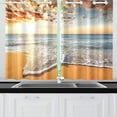 thumbnail image 4 of CADecor Sea Beach Ocean View Window Treatment Panel Curtains Window Curtain Kitchen Curtain,Two Piece 26x39 Inches, 4 of 4