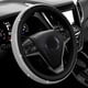 thumbnail image 1 of Funda para volante de coche, antideslizante, absorbe el sudor y con luces intermitentes, color plata, 1 of 5