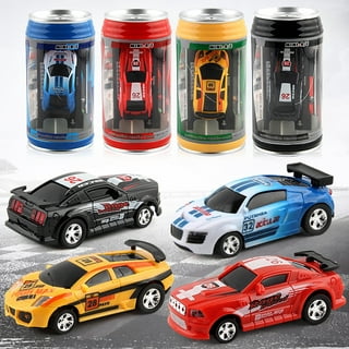 haomsj Mini Coke Can Speed Rc Radio Remote Conrtol Micro Racing Car with  Led Lingts Kids Toys Gift (1PC)