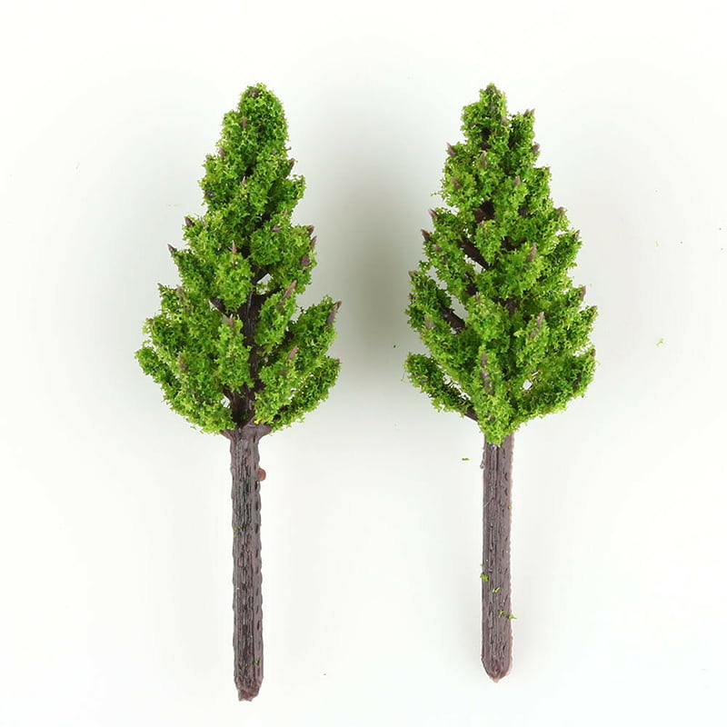 100Pcs Model Pine Trees Deep Green For N Z Scale Building Street Layout 38mm US 