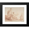 thumbnail image 2 of Hubert Robert 24x19 Black Modern Framed Museum Art Print Titled - Artist Sketching a Young Girl (ca. 1773), 2 of 5