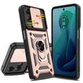 thumbnail image 5 of Innens for Moto G 5G 2024 6.6inch Case with Ring Stand and Slide Camera Lens Cover, Pink, 5 of 15