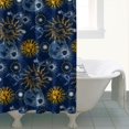thumbnail image 4 of Blue Sun Moon Star Pattern Shower Curtain 84"x72" ,Bathroom Decorative Shower Curtains Set with 12 Hooks,Modern Waterproof Washable Shower Curtain, 4 of 6