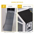thumbnail image 6 of Pawhut Rabbit Hutch with Roof Slide-out Tray Ramp 47" L x 23.5" W x 31" H, Grey & White, 6 of 9