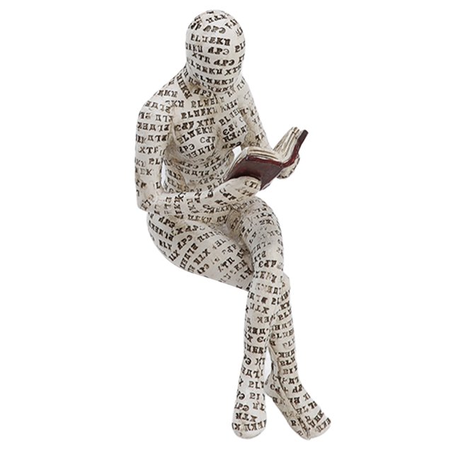 Escultura de mujer leyendo, figura de resina de mujer leyendo, decoración de estantería de mujer leyendo, figura de mujer leyendo creada con maestría