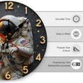 thumbnail image 2 of Wall Clock Decorative - Retro Astronaut Sparkler Print 2D Vintage Wall Clocks Battery Operated Silent Non-Ticking for Bedroom, Living Room, Kitchen, Office, Classroom, 10 Inch, 2 of 7